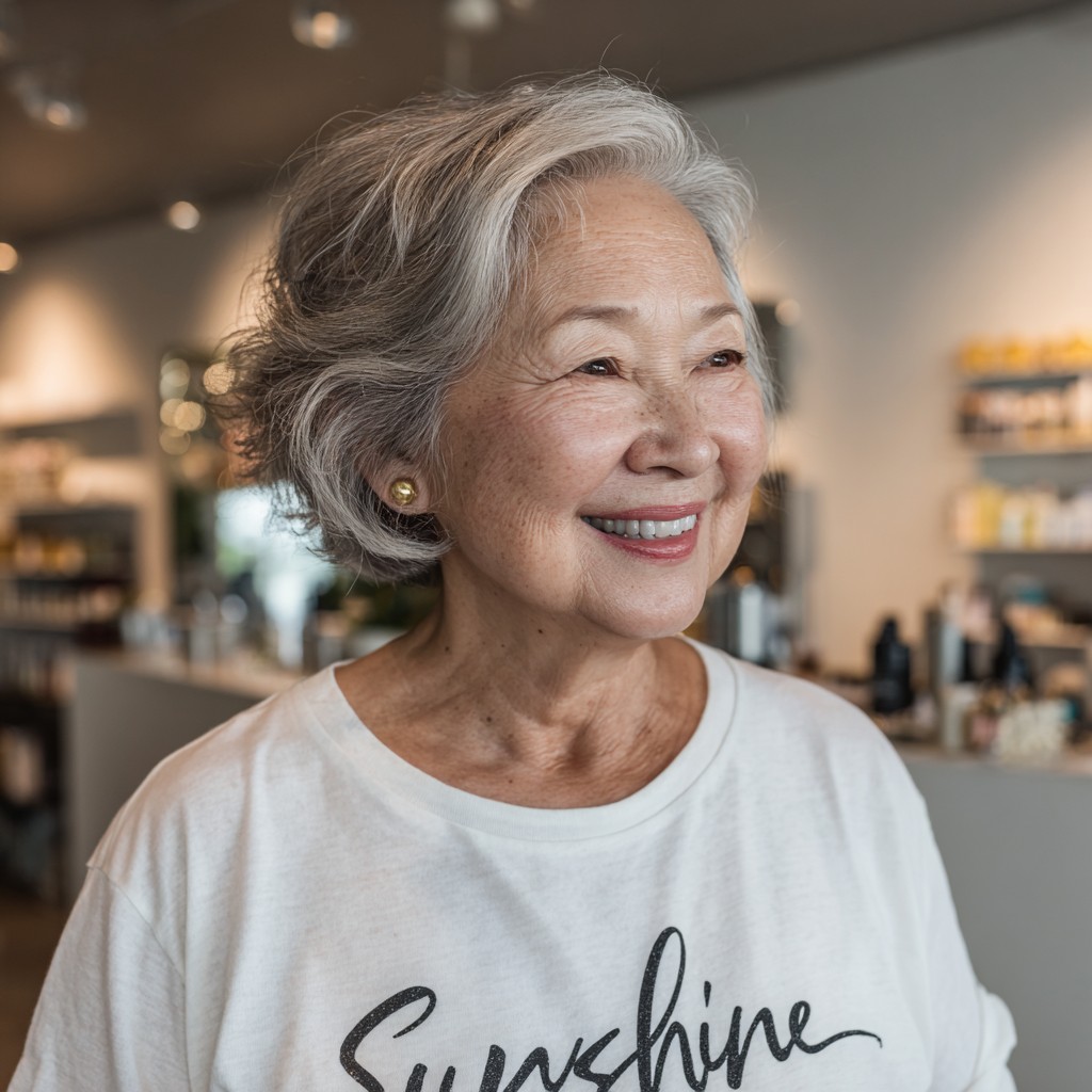 Charming Curly Lob with Soft Volume