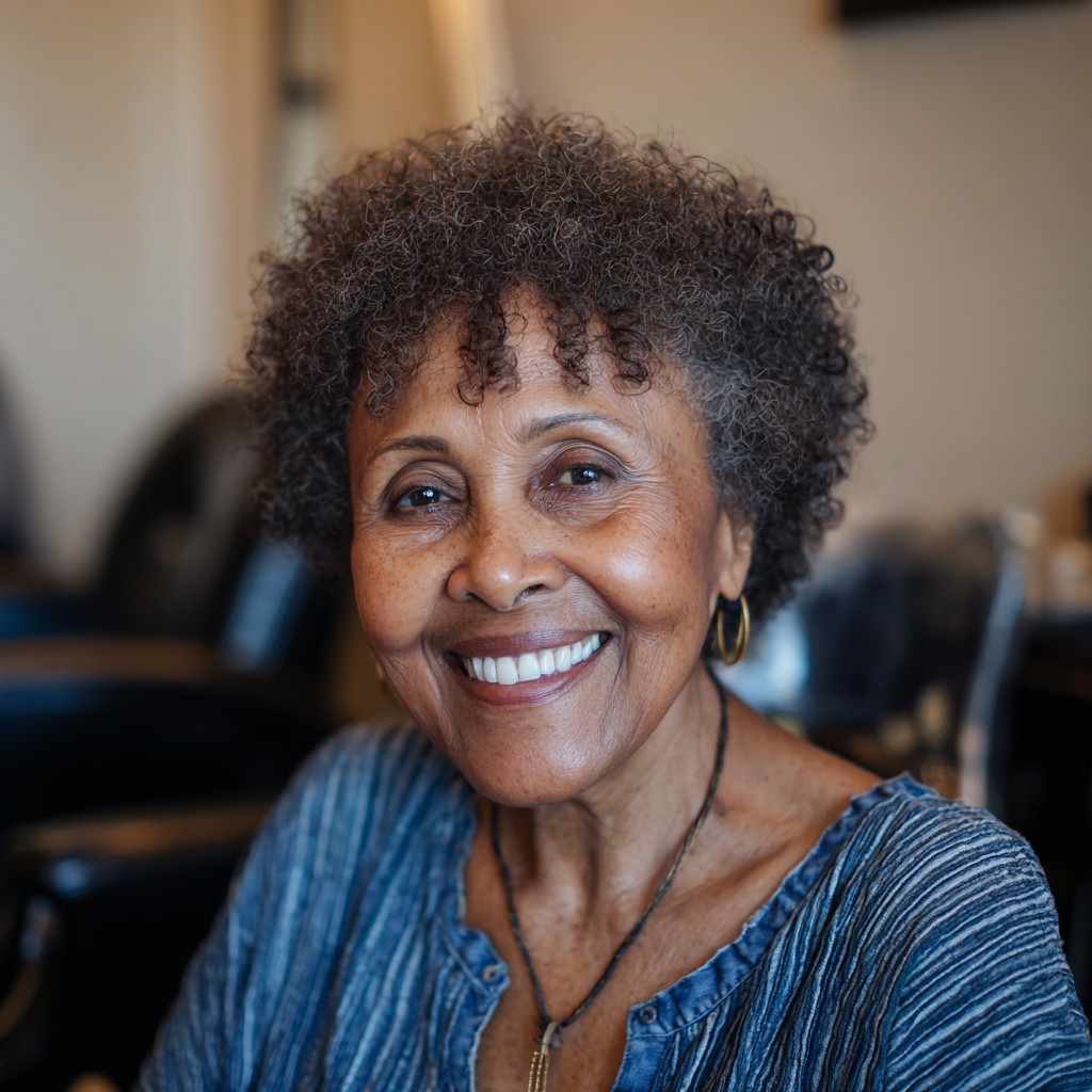 Chic Curly Baby Bangs with Short Layered Curls