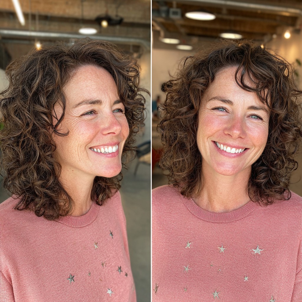 chic curly wash and go short haircut