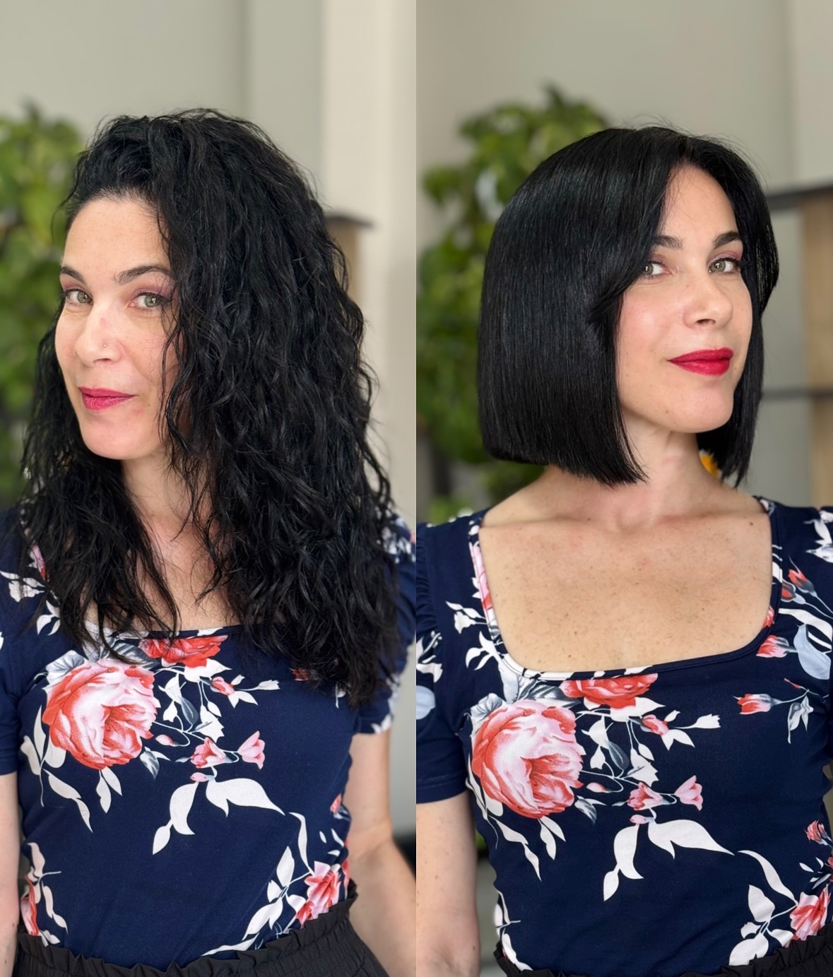 Chic Glossy Neck-Length Bob with Soft Side Bangs