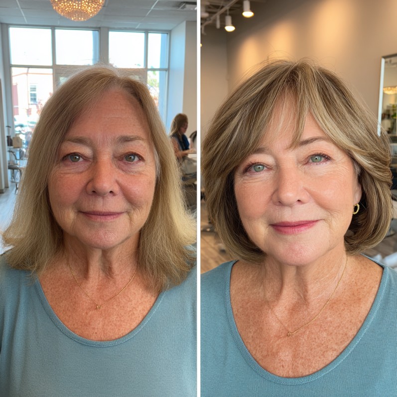 Chic Layered Bob with Soft Choppy Bangs