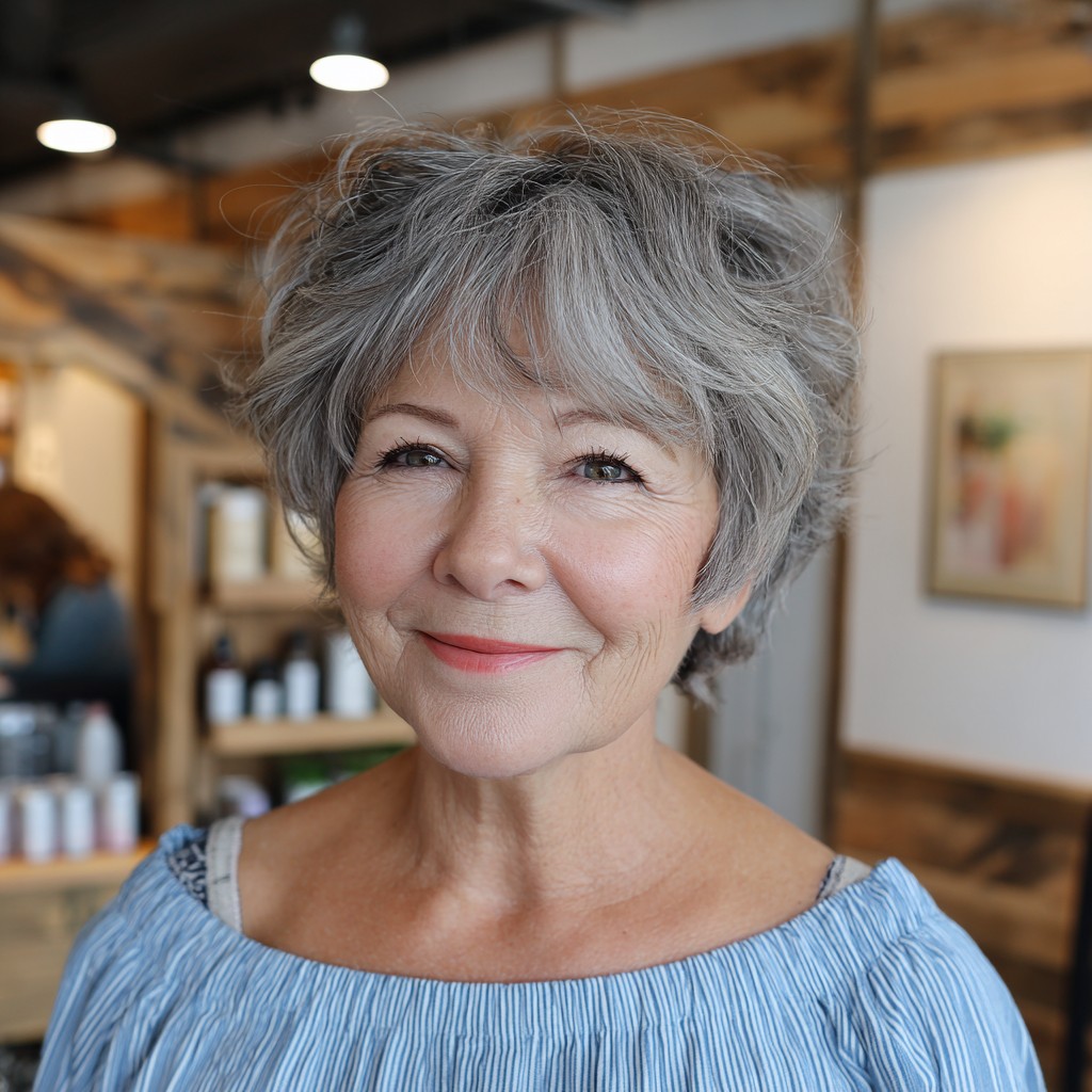 Chic Layered Tousled Pixie Bob