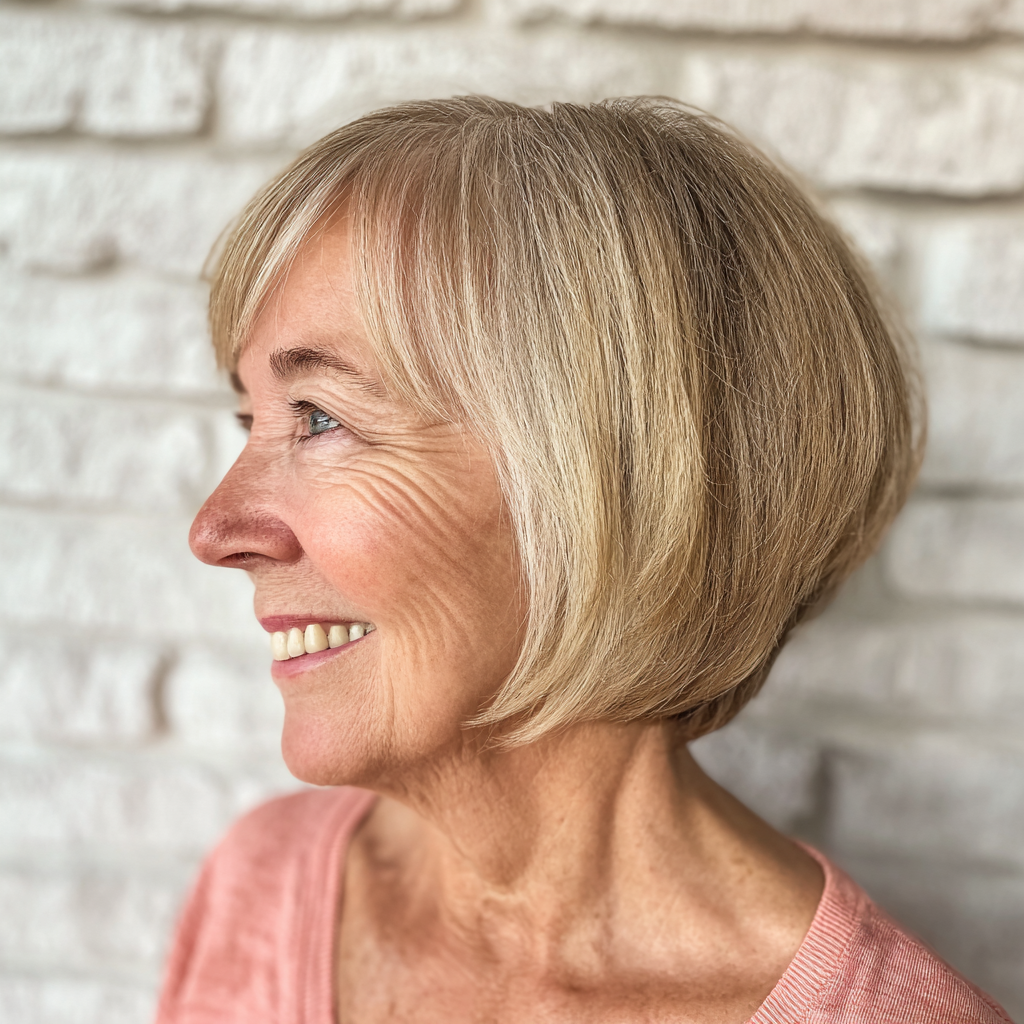 Chic Soft Wedge Bob with Gentle Layers
