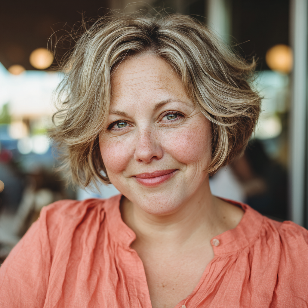 Chic Textured Bob with Dimensional Blonde Highlights