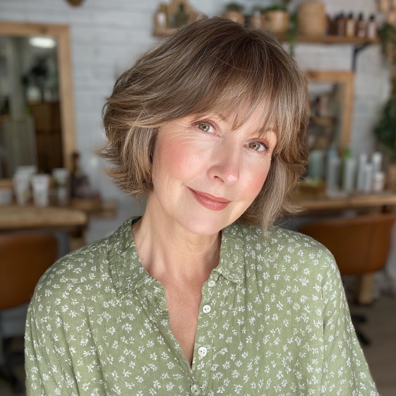 Chic Textured Bob with Soft Face-Framing Layers