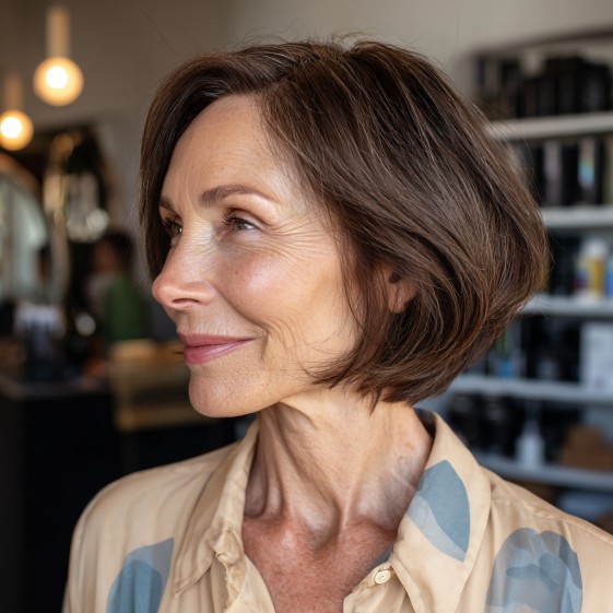 Chic Textured Bob with Subtle Volume