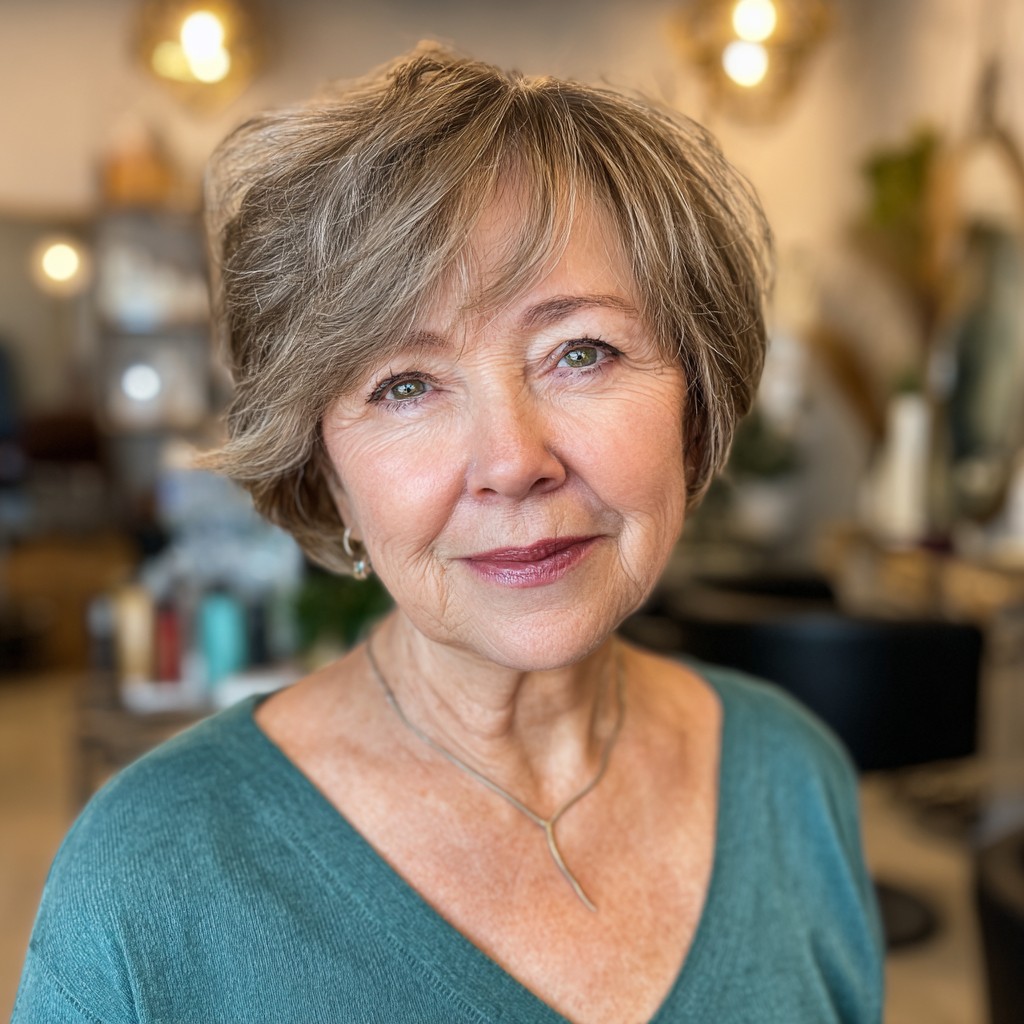 Chic Textured Crop with Feathered Ends