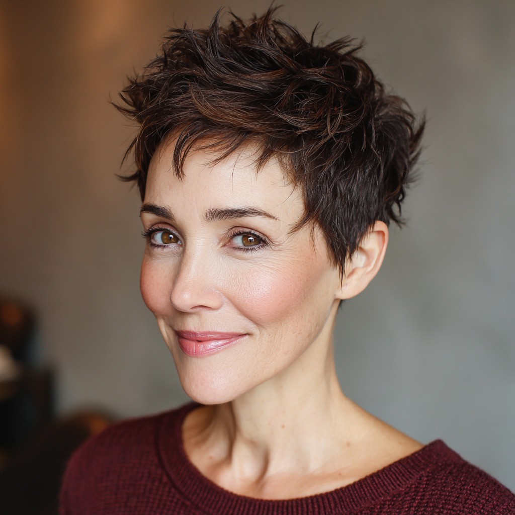 Chic Textured Pixie Cut for Effortless Style