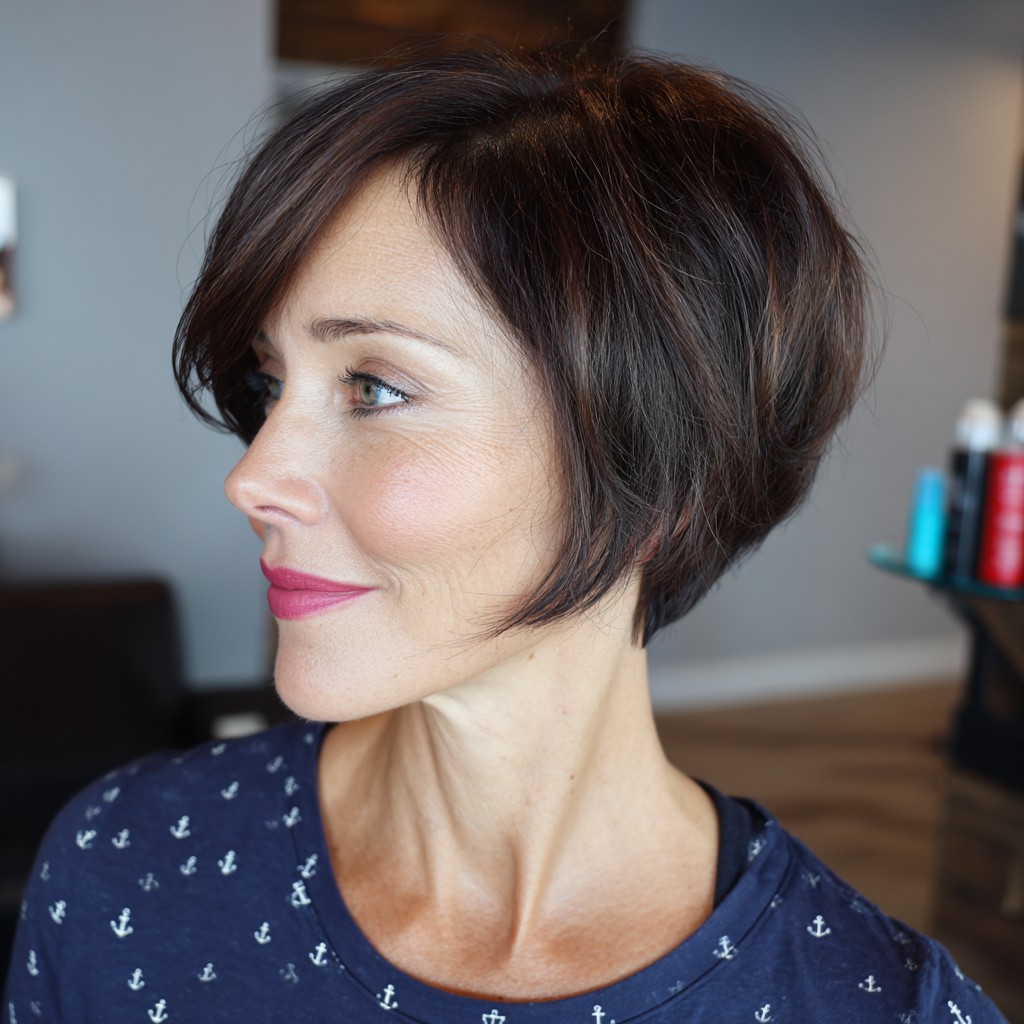 Chic Textured Pixie with Side-Swept Bangs