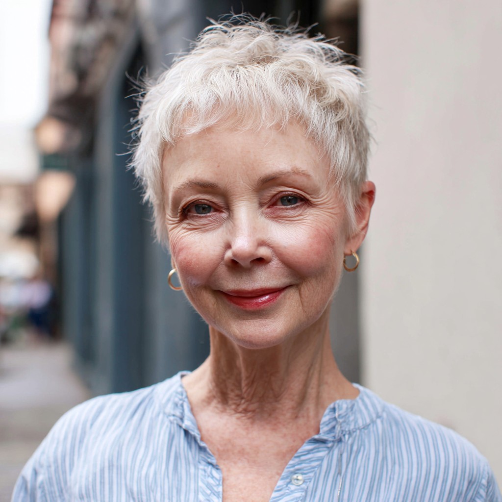 Chic Textured Short Crop with Soft Volume