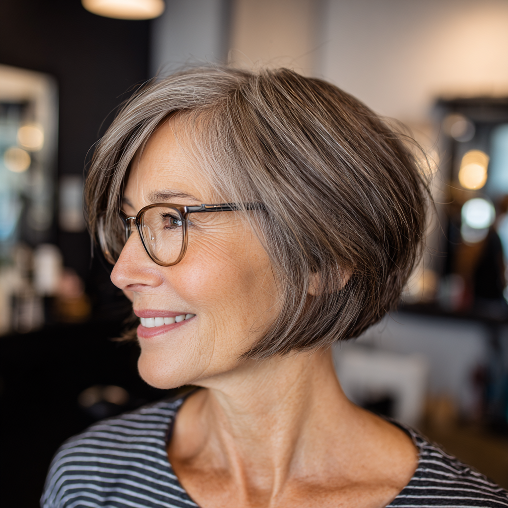 Chic Textured Wedge Bob with Soft Layers