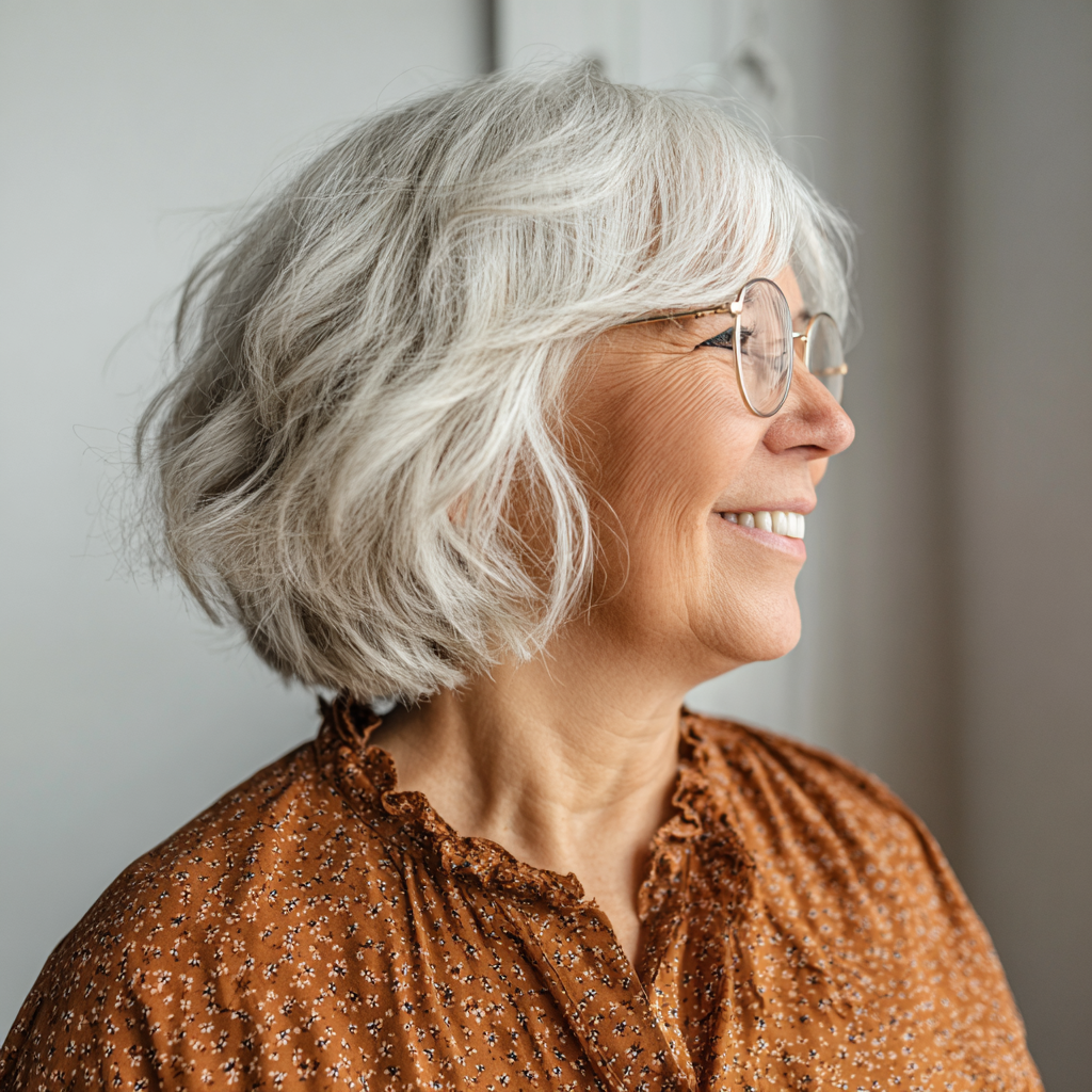 Chic Textured Wedge Bob with Soft Waves