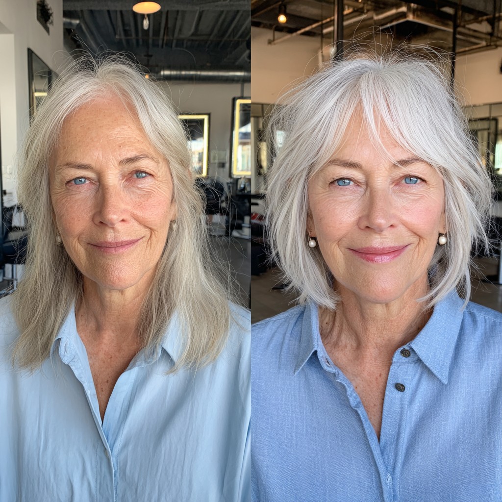 Chic Wispy Shaggy Bob with Soft Volume