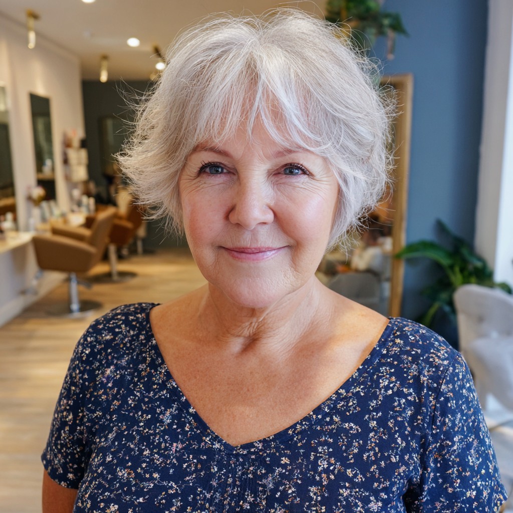 Choppy Textured Pixie Bob with Soft Bangs