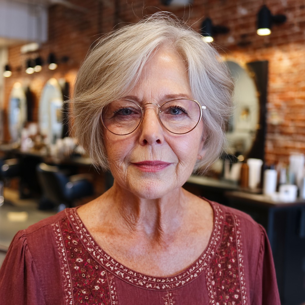 Classic Soft Layered Bob with Subtle Highlights