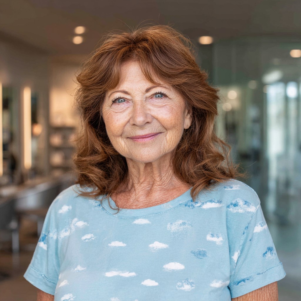 Effortless Curly Shoulder-Length Layers