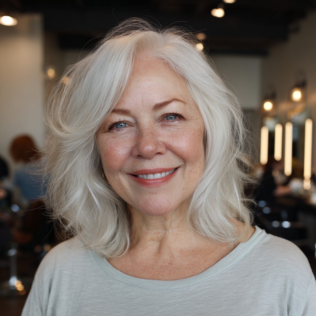 Graceful Softly Layered Shoulder-Length Bob