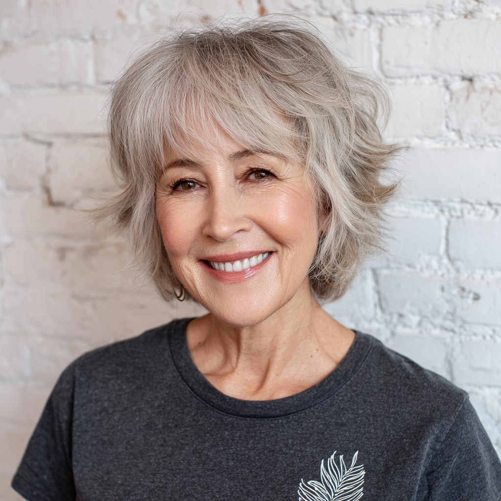 Playful Shaggy Bob with Feathered Texture