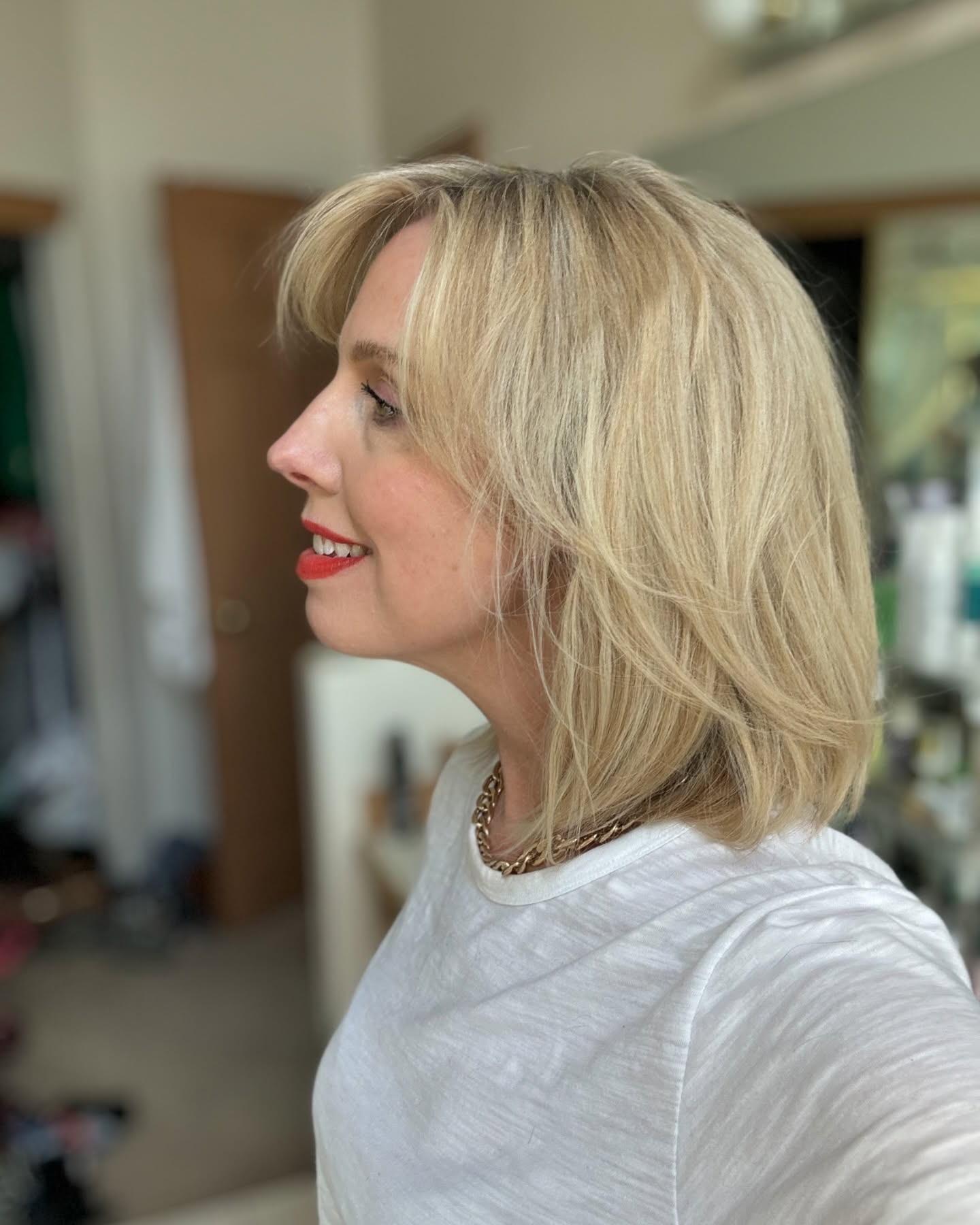 Soft Textured Bob with Face-Framing Bangs