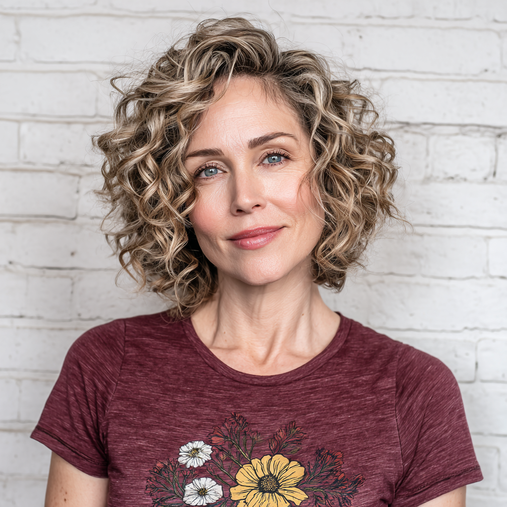 Softly Curled Dimensional Blonde with Natural Volume