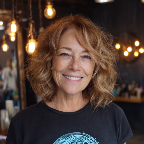 Softly Curled Mid-Length Layered Cut