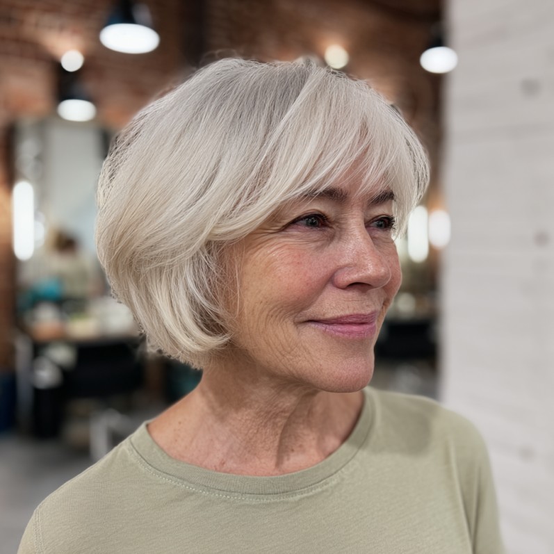 Softly Layered Floating Bob with Subtle Face-Framing Pieces