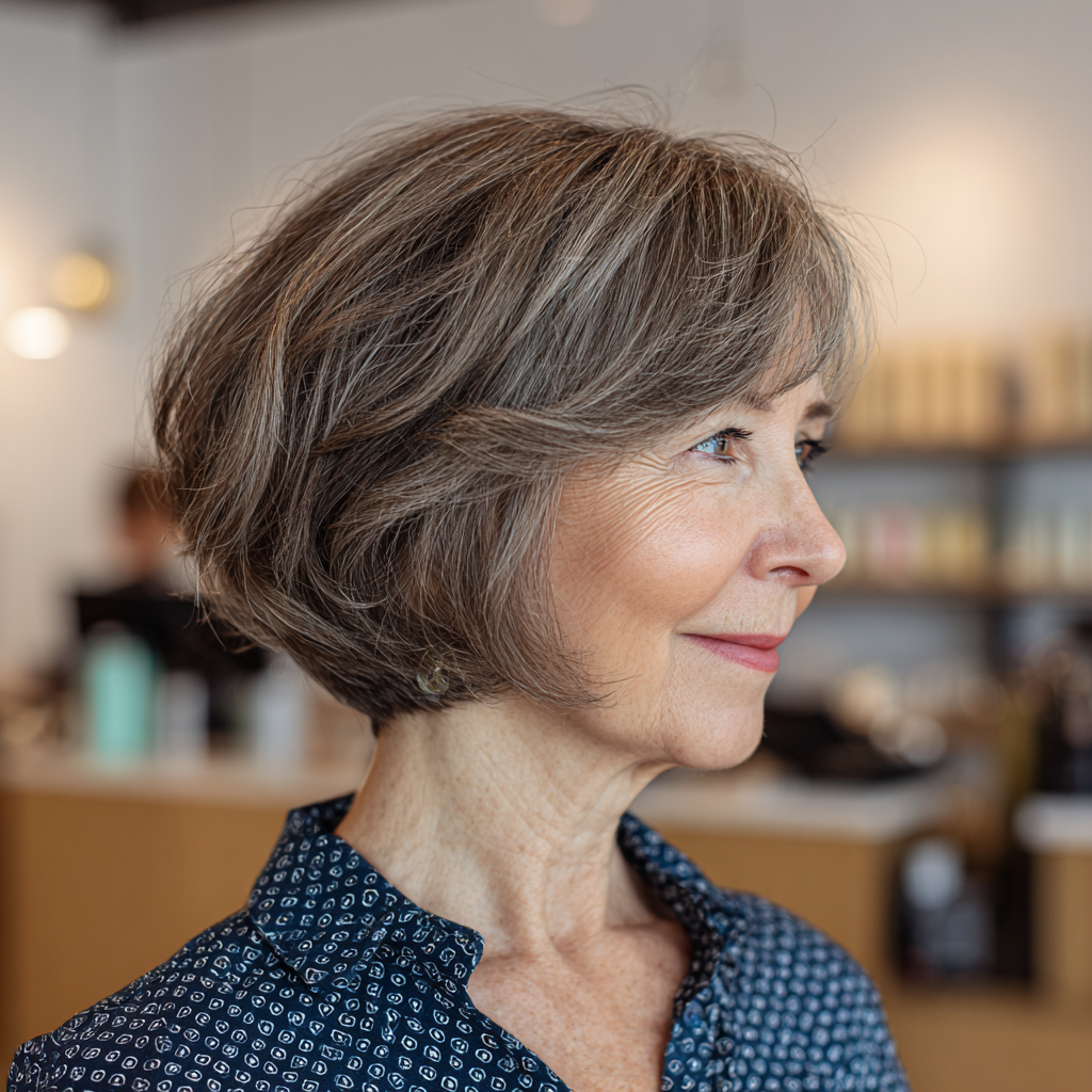 Softly Layered Wedge Bob with Natural Movement