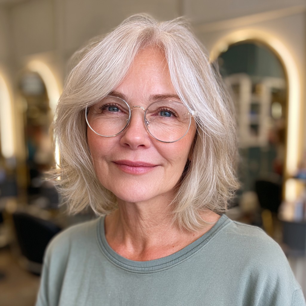 Softly Textured Shaggy Bob with Gentle Movement