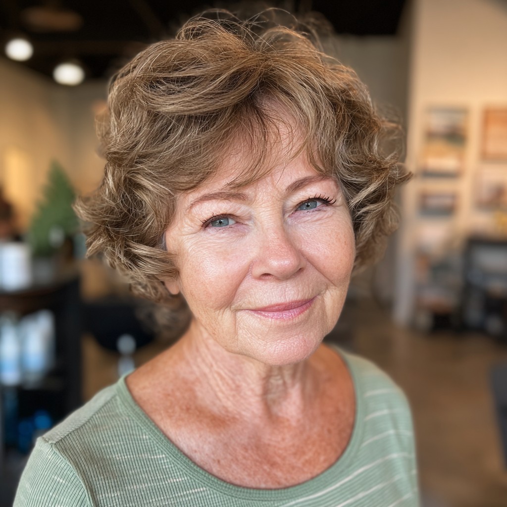 Softly Tousled Curly Pixie Bob