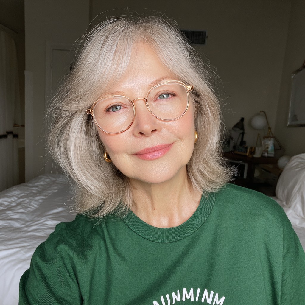 Stylish Soft Layered Shoulder-Length Bob with Subtle Texture