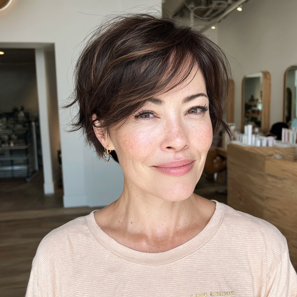 Stylish Textured Pixie with Soft Bangs