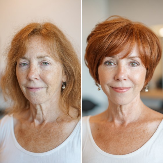 Stylish Textured Short Cut with Volume