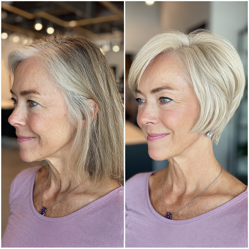 Stylish Textured Wedge Bob with Brightened Tips