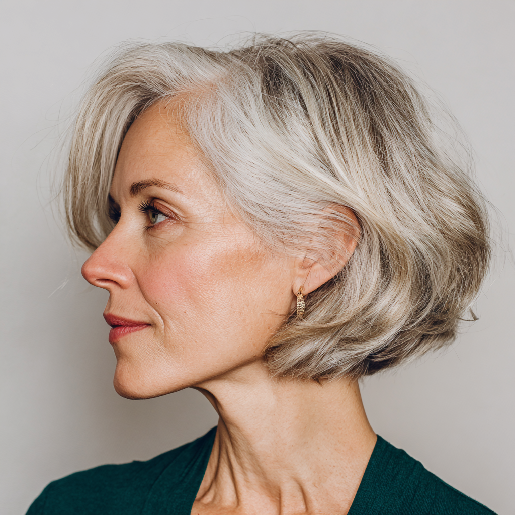 Stylish Textured Wedge Bob with Soft Layers