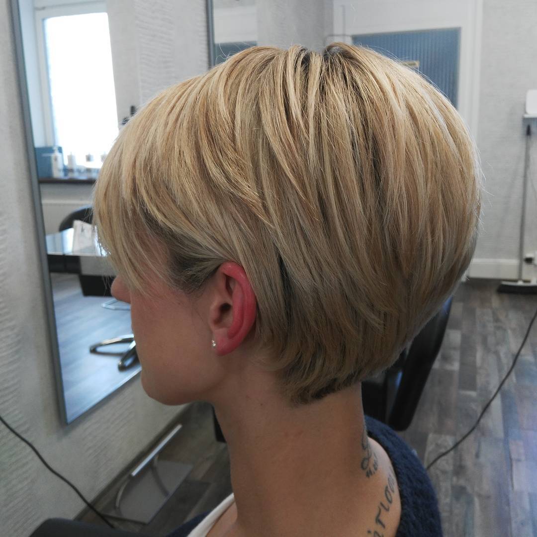 Textured Blonde Inverted Bob with Subtle Layers