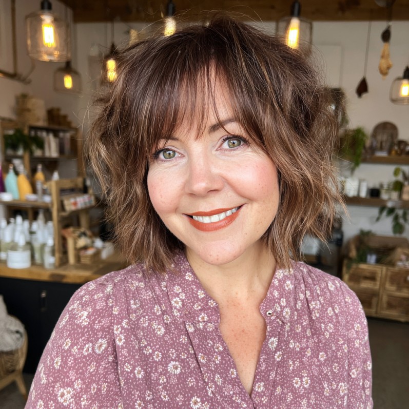 Textured Choppy Bob with Wispy Bangs
