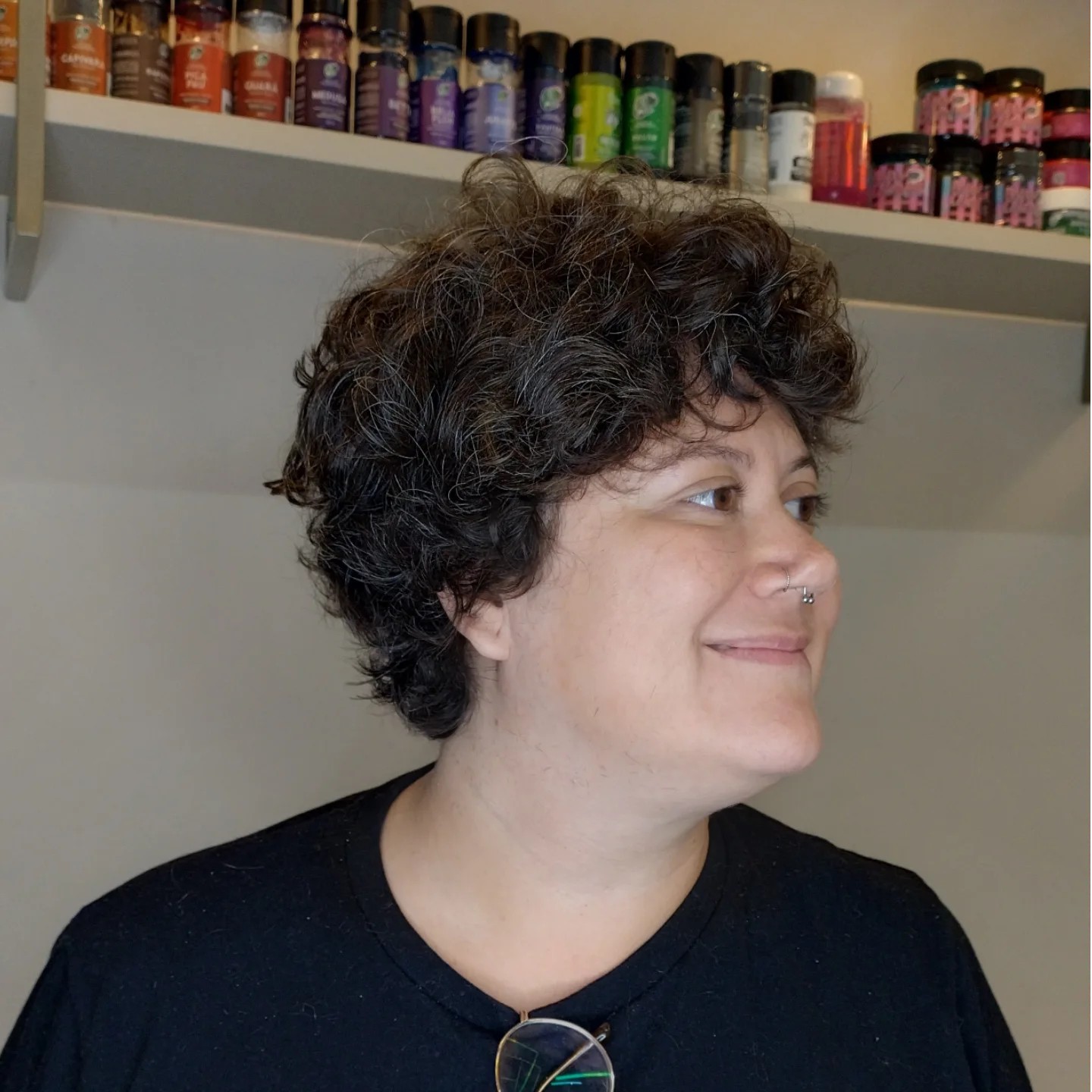 Textured Curly Bob with Soft Layers