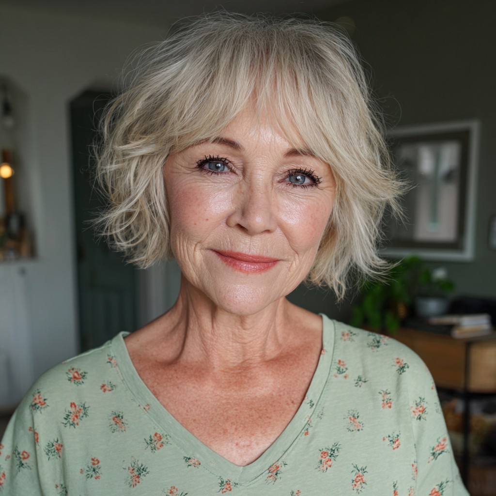 Textured Shaggy Bob with Soft Layers