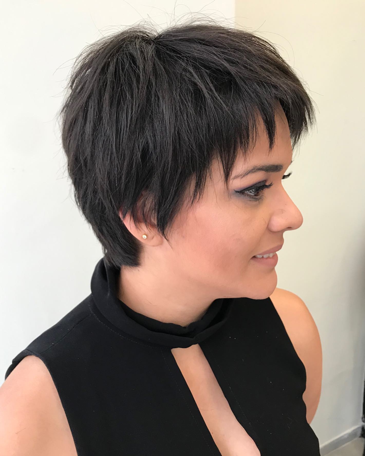 Textured Short Crop with Fluffy Layers