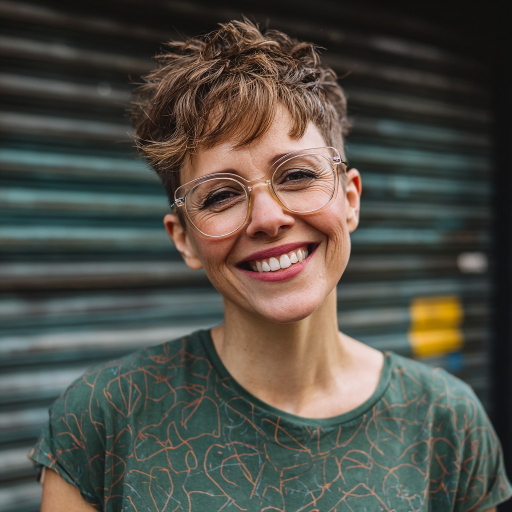 Textured Short Pixie with Soft Layers