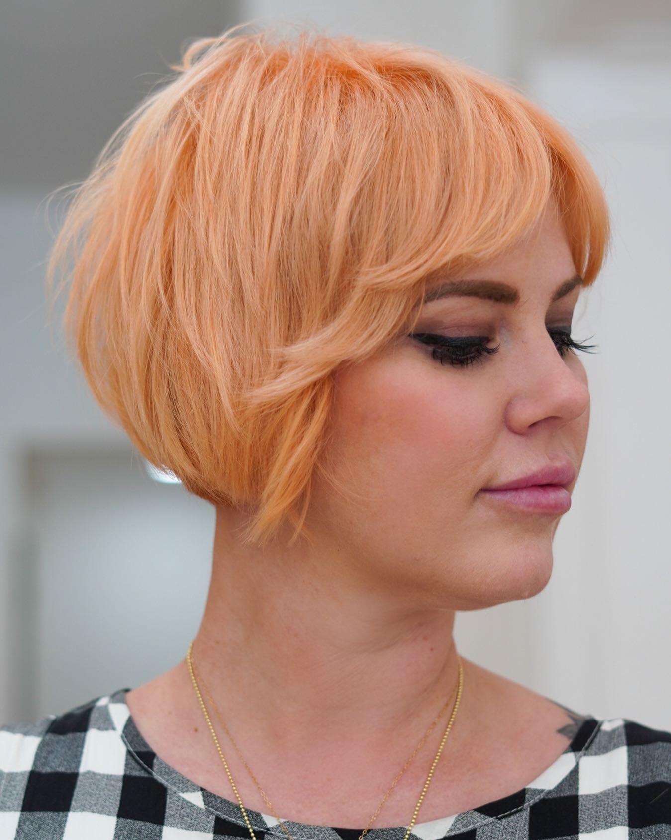 Vibrant Textured Bob with Soft Bangs