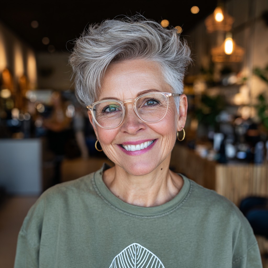 Vibrant Textured Pixie with Lifted Crown