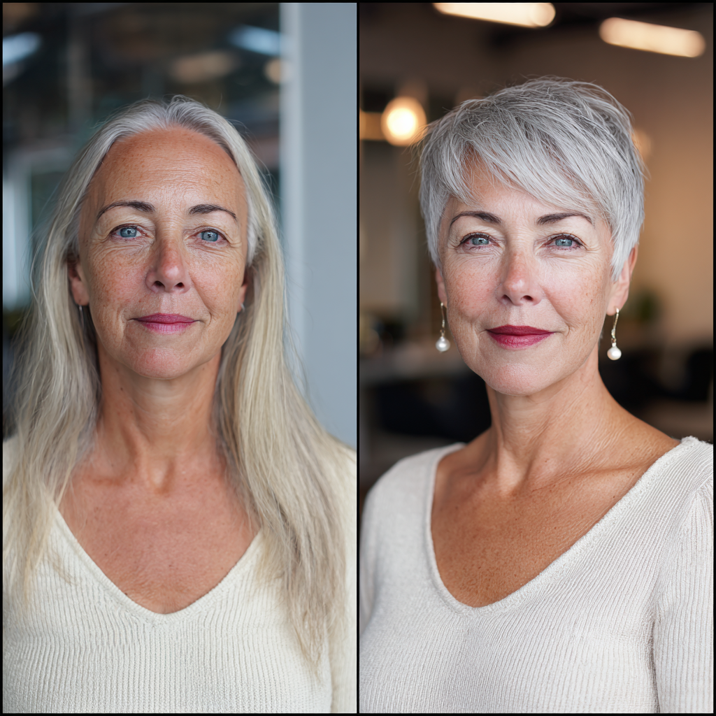 Chic Silver Pixie with Textured Layers