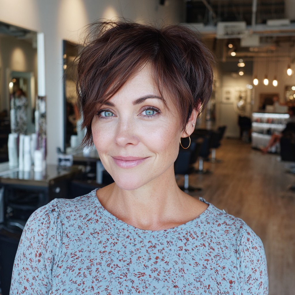 Edgy Layered Pixie with Textured Volume