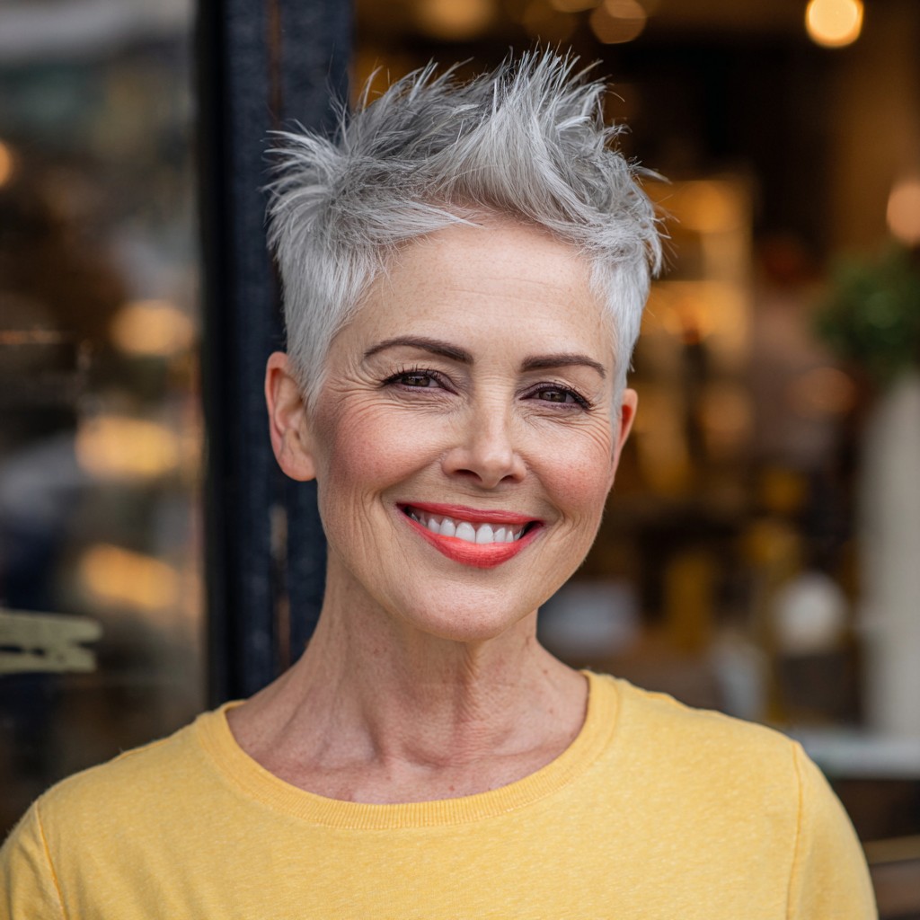 Edgy Textured Pixie Cut with Effortless Volume