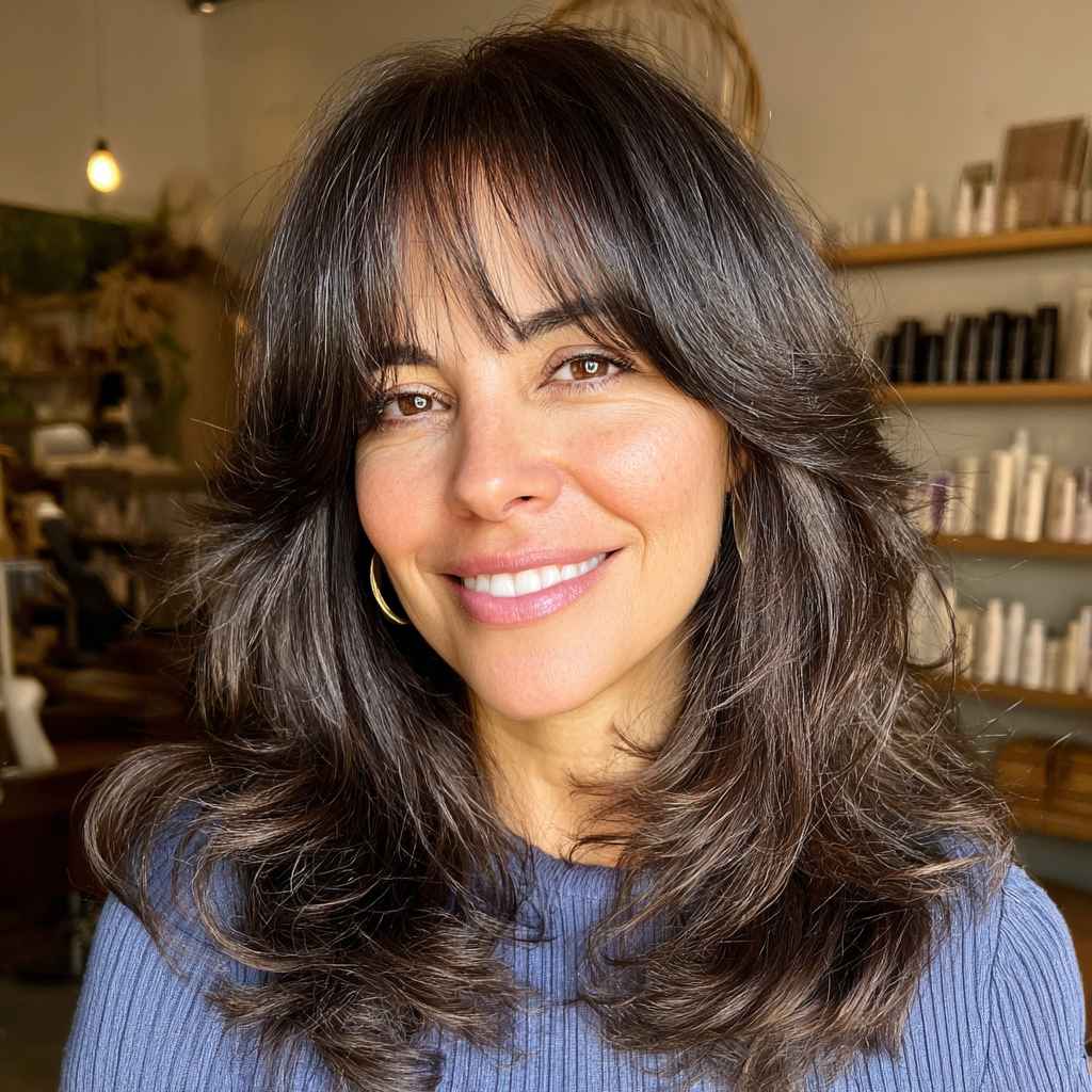 Softly Layered Frame with Gentle Bangs