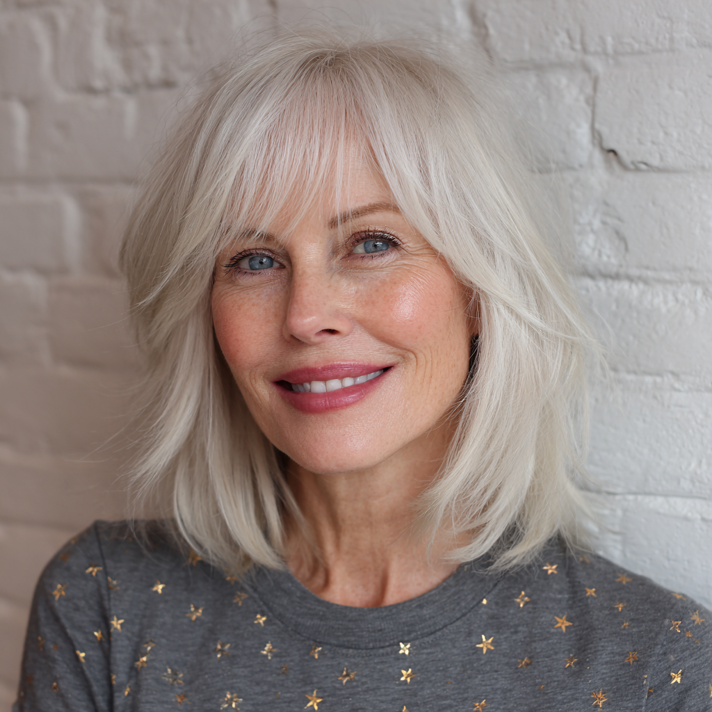 Softly Textured Shoulder-Length Cut with Face-Framing Layers