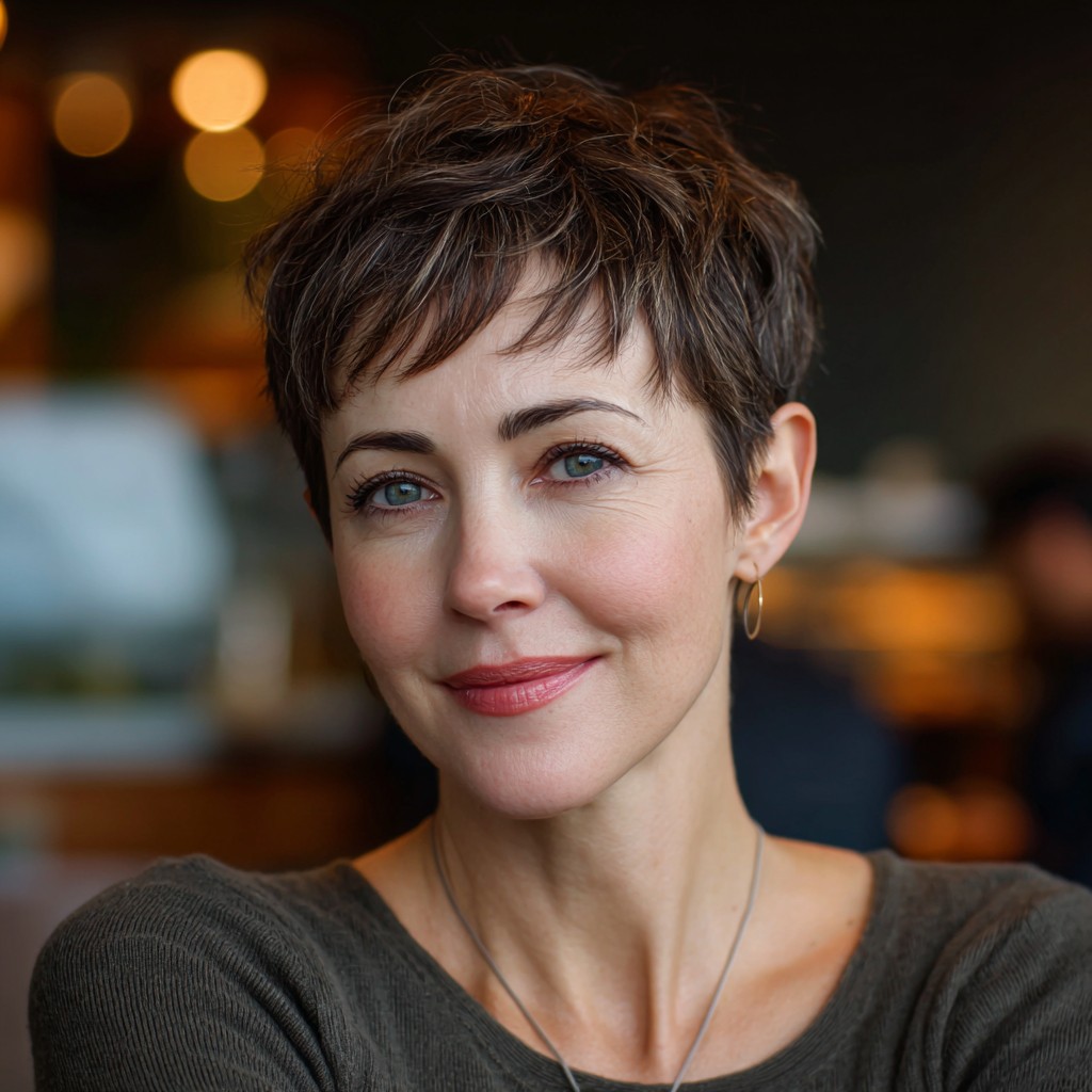 Textured Crop with Flicked Ends