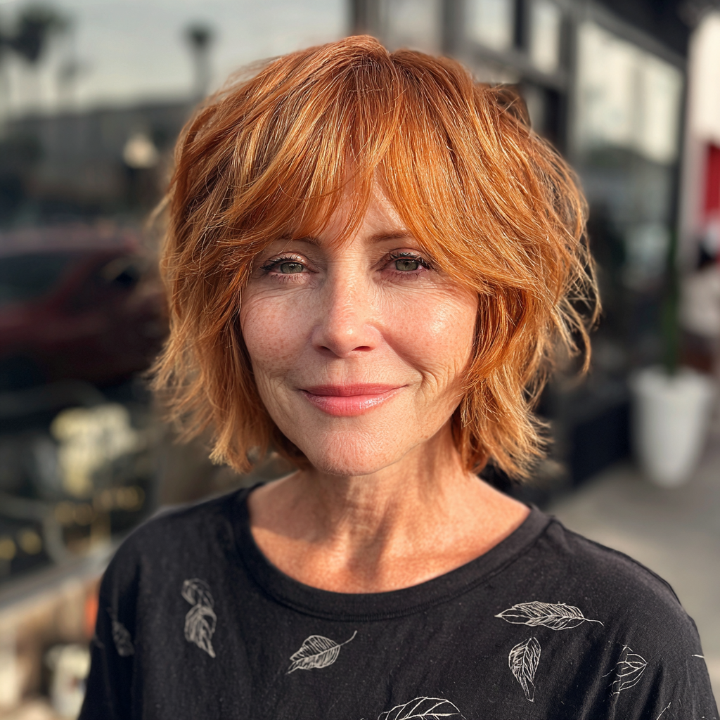 Textured Ginger Bob with Subtle Layers