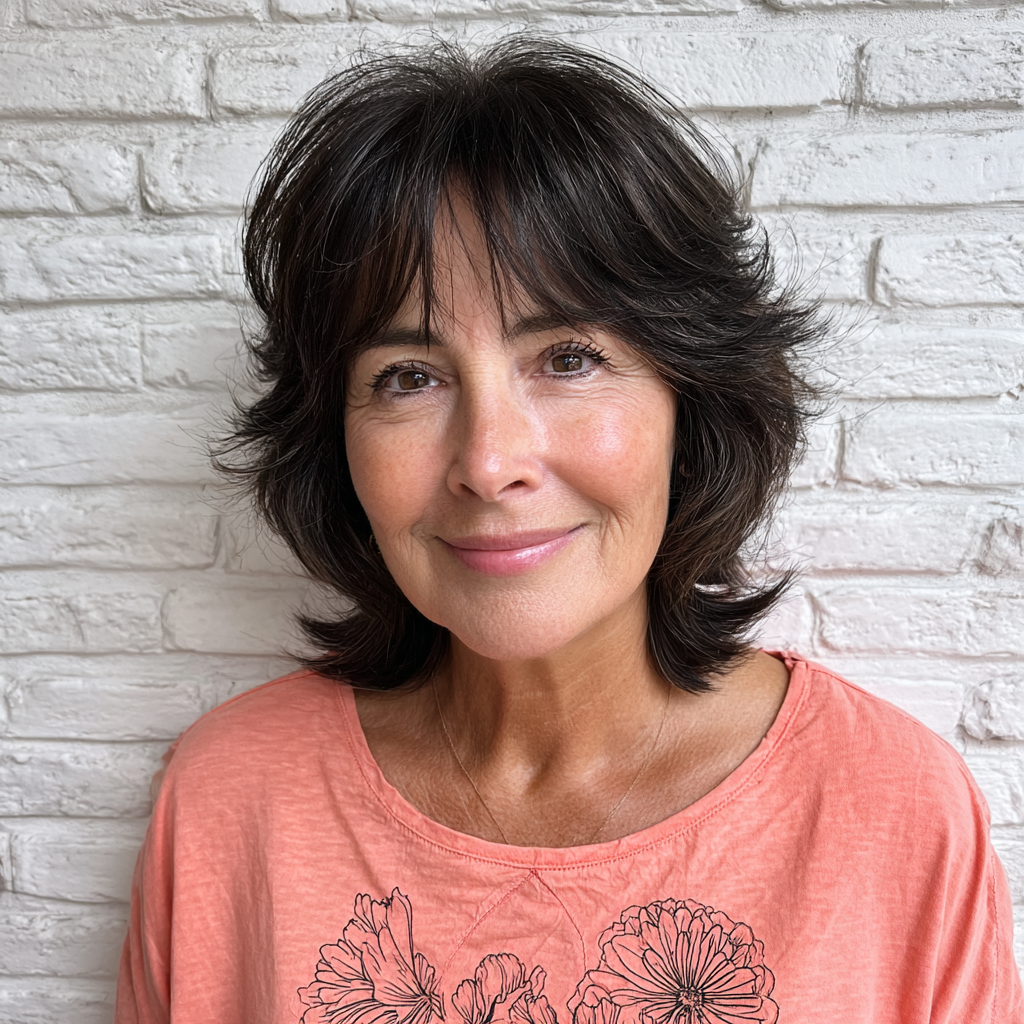 Textured Layered Cut with Wispy Bangs